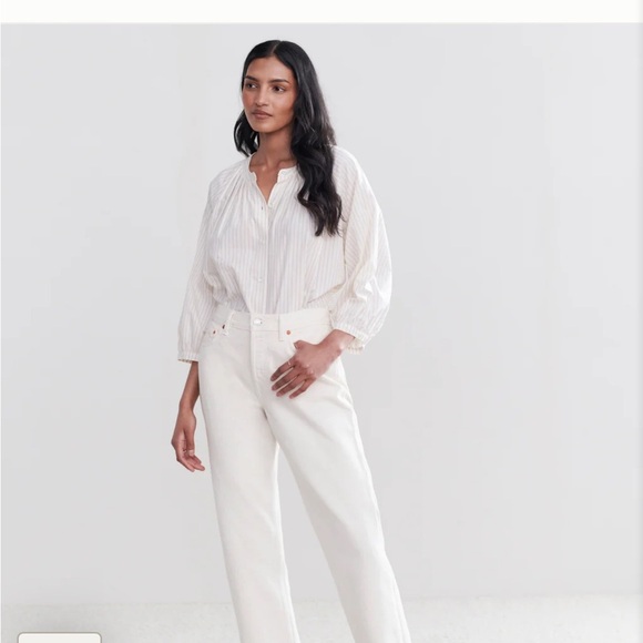 NWOT JENNI KAYNE
Willow Blouse in Putty Stripe L - Picture 3 of 10